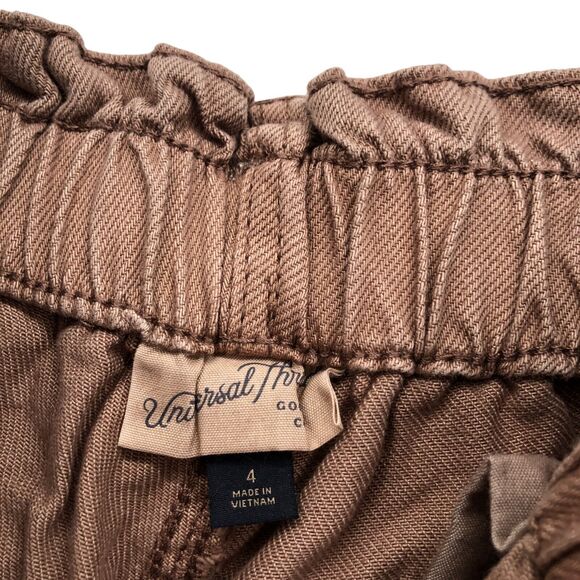 NEW Universal Thread High Rise Waisted Paperbag Tapered Jeans Denim Pants Size 4 - Picture 7 of 8